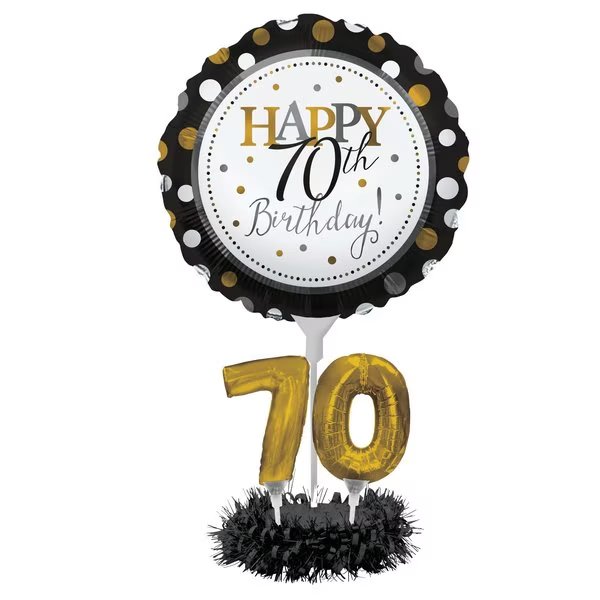 70th Birthday Balloon Centerpiece Kit, 18